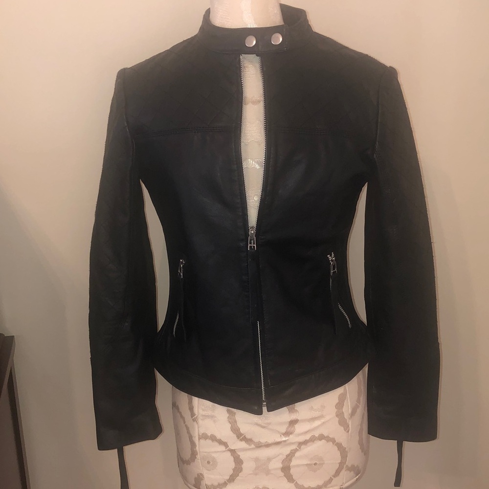 Moda Moto jacket genuine leather size Small